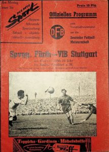 Programmheft vom Spiel VfB Stuttgart gegen SpVgg Fürth am 11.6.1950